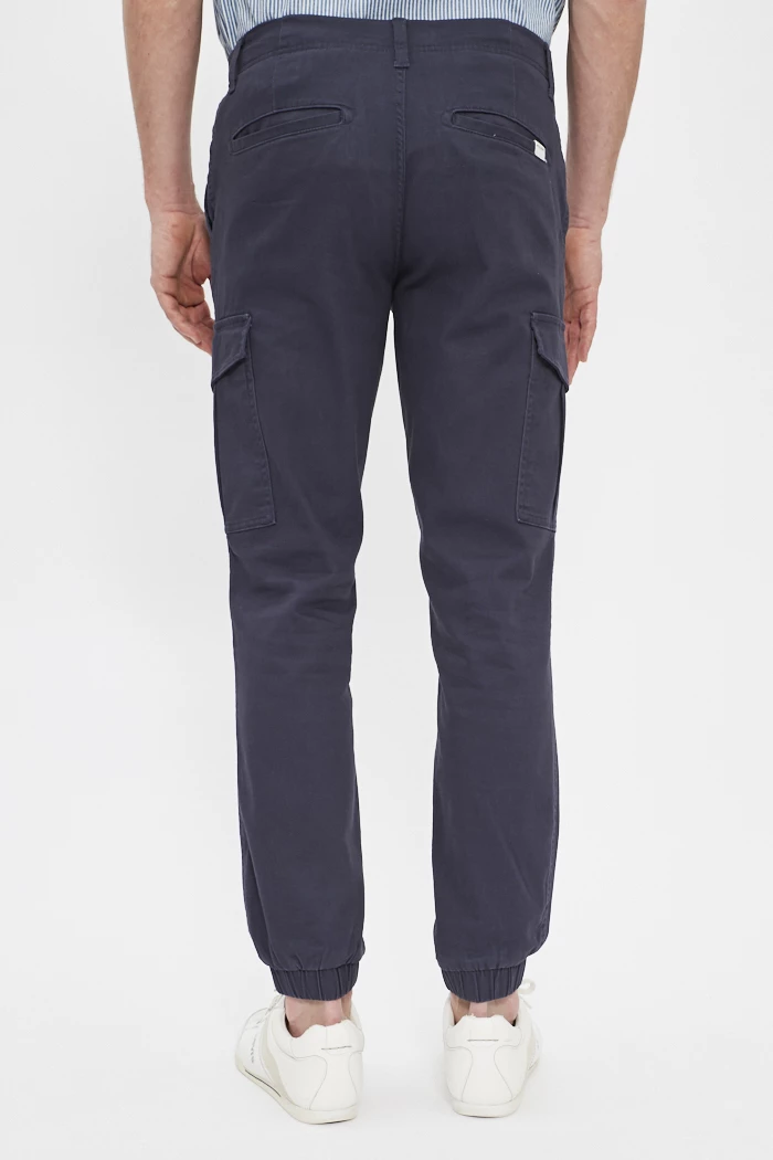 Pantalon cargo slim bleu marine Jack Jones pour homme Destock