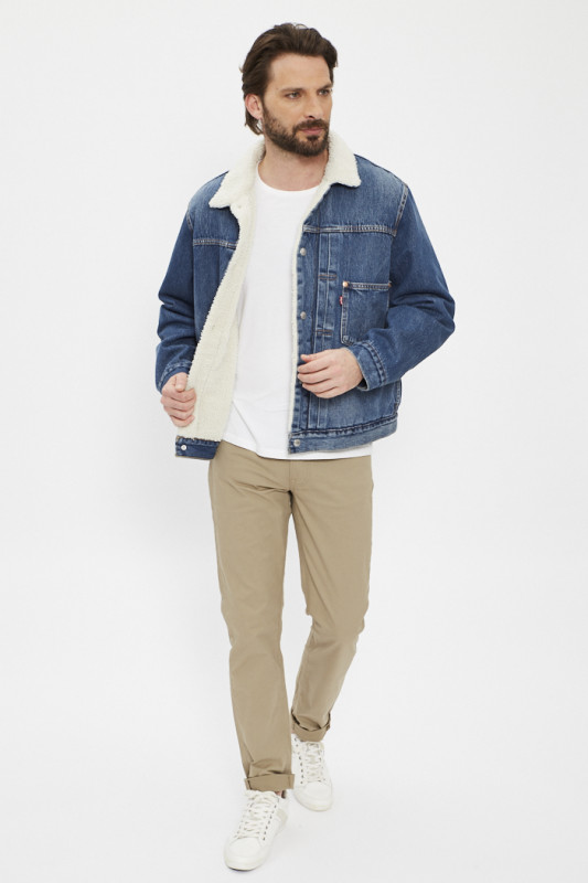 Jeans Daren Zip fly beige homme Lee