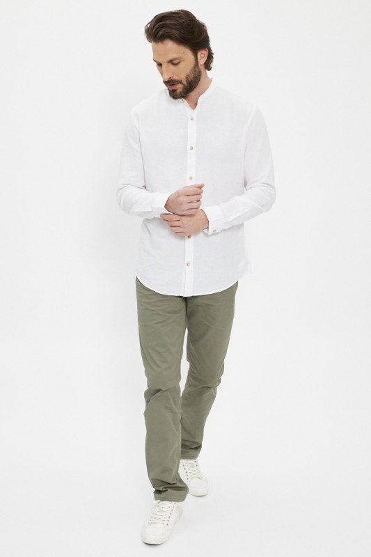 Jeans Daren Zip fly vert olive homme lee