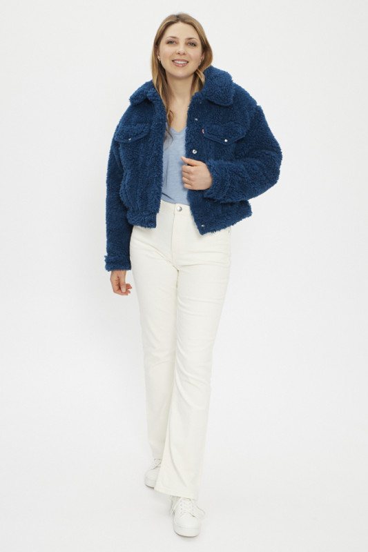 Veste Buble sherpa bleue femme Levi's