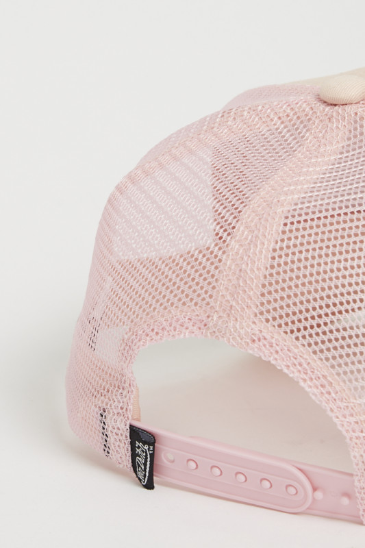 casquette von dutch baseball rose à filet coton mélangé