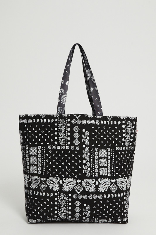 Tote bag noir motifs cachemire femme levi's