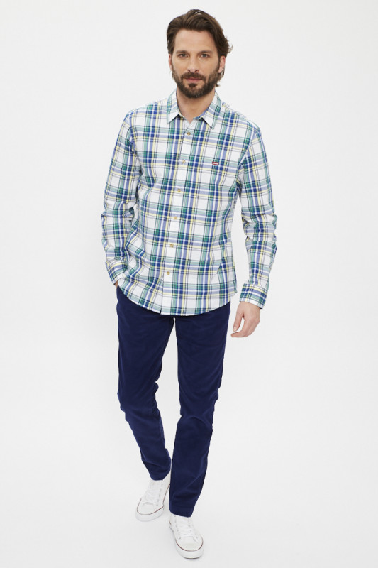 Chino standard velours bleu foncé homme levi's