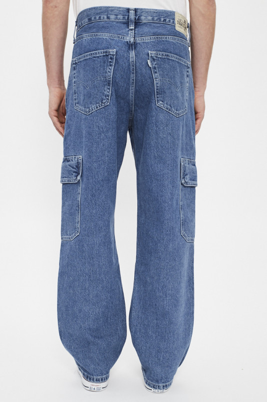 Jeans cargo ample Silvertab bleu délavé