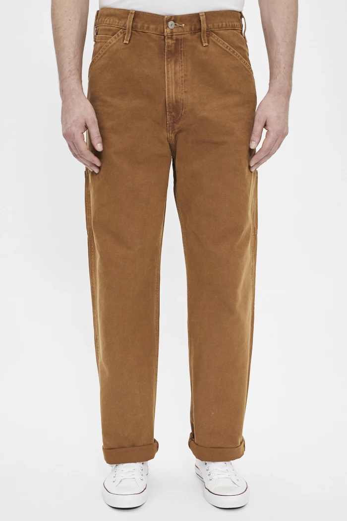 Pantalon 568 charpentier ample marron homme Levi s Destock Jeans