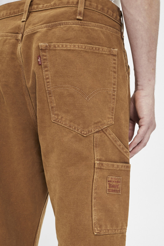 Pantalon 568 charpentier ample marron levi's en coton