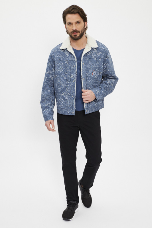 Veste Trucker sherpa bandana homme levi's