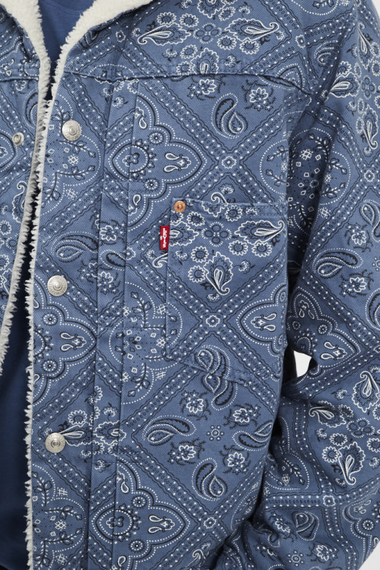 Veste Trucker sherpa bandana en coton levi's
