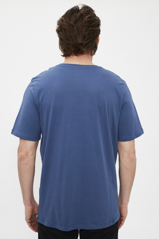 T-shirt imprimé bleu indigo