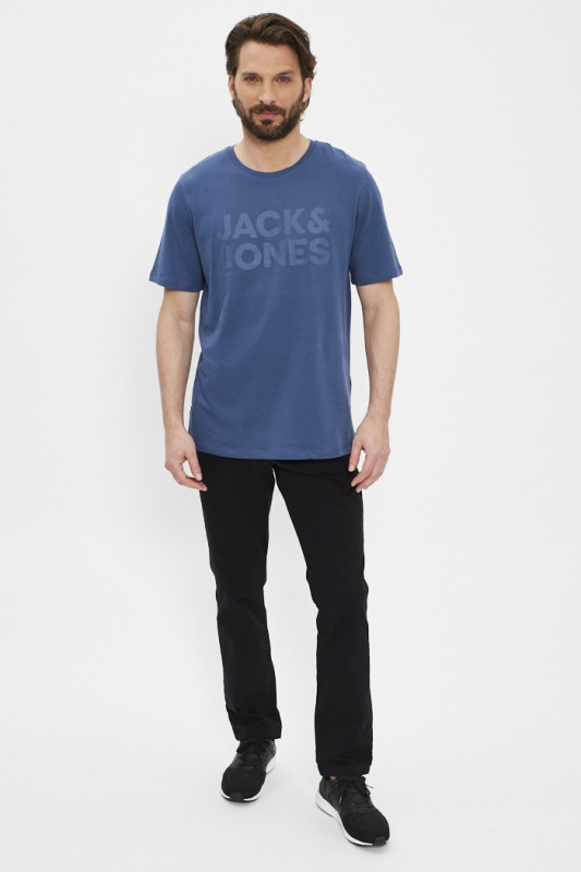 T-shirt imprimé bleu indigo homme Jack & Jones