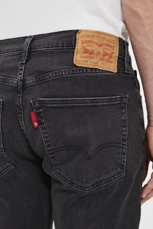 Jeans 502 taper hiball noir coton mélangé