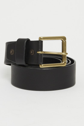 Ceinture noire en cuir