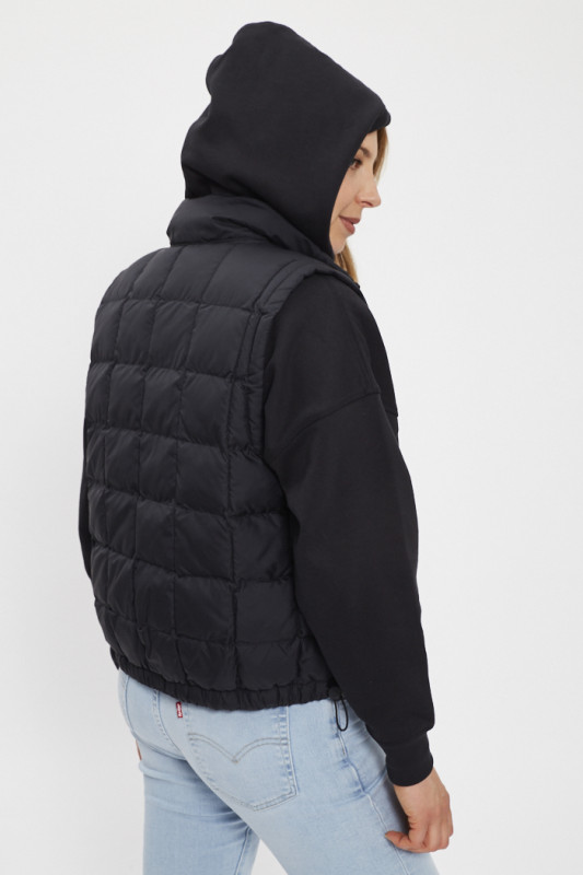 Doudoune sans manches matelassée noire