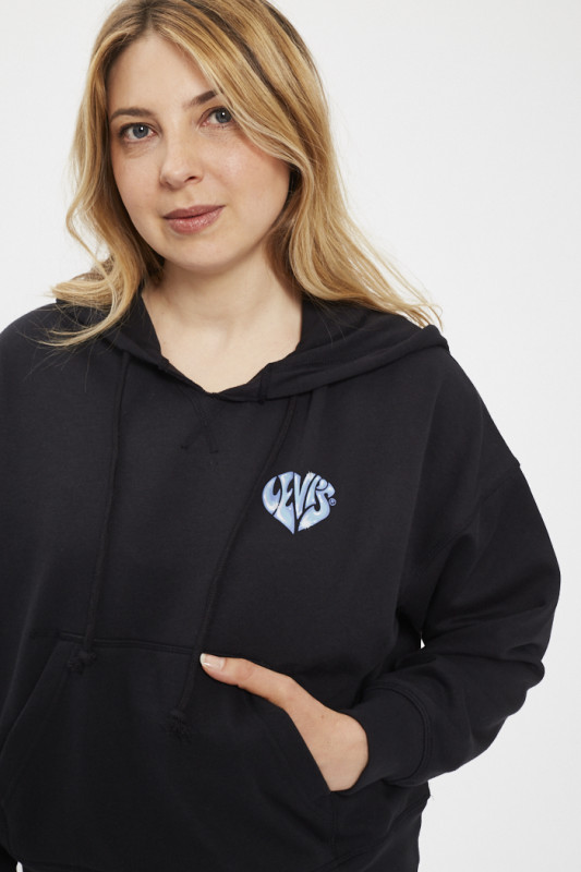 Sweat noir authentic à capuche levi's en coton mélangé