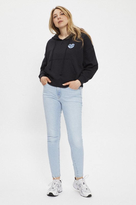 Jeans 721 bleu délavé extensible femme levi's