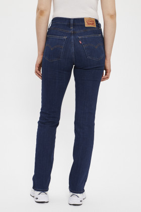 Jeans 724 straight taille haute dark indigo femme