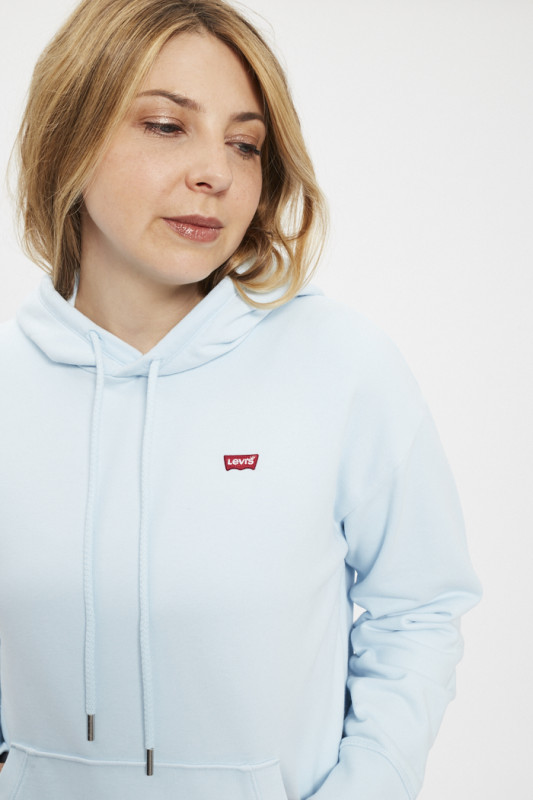 Sweat à capuche standard bleu ciel femme levi's