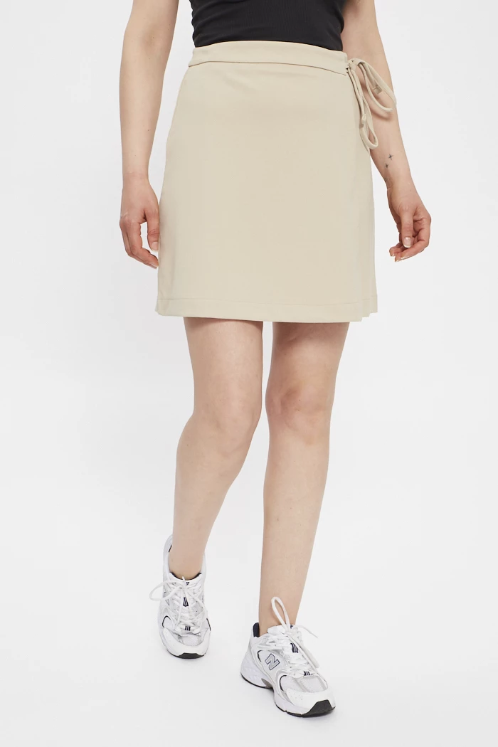 Jupe DDP Effet Jean Usé Et Plissée - Couleur Beige - Taille 32 (XXS) - Boucles - Portée 1 Fois