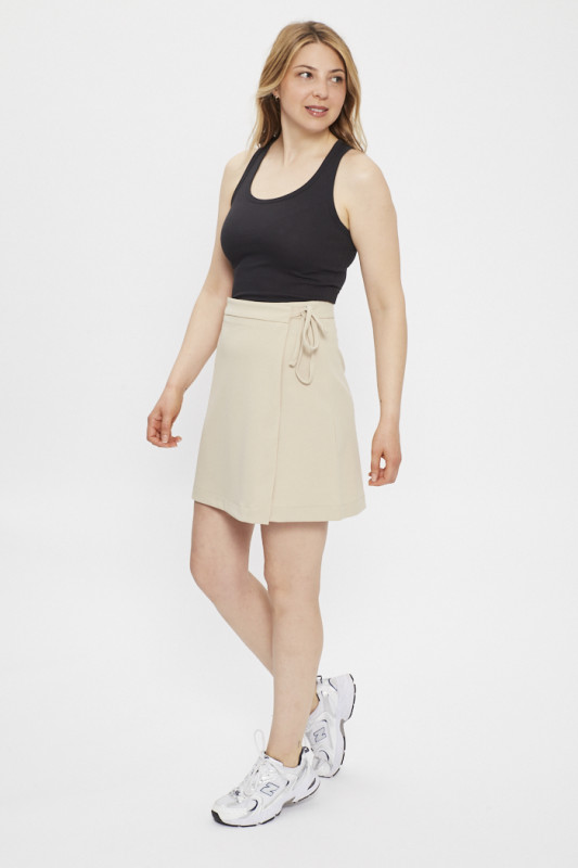 Jupe portefeuille beige femme JDY