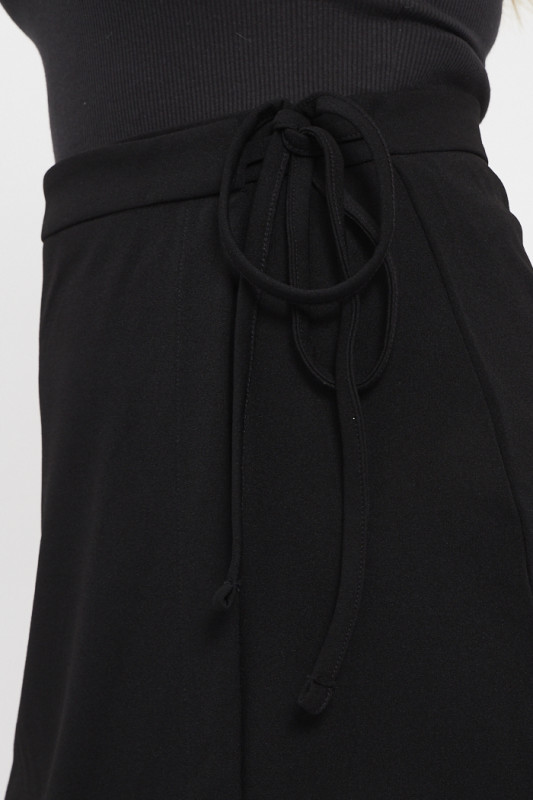 Jupe portefeuille noire courte femme JDY