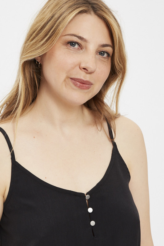 Top à bretelles noir uni femme Only