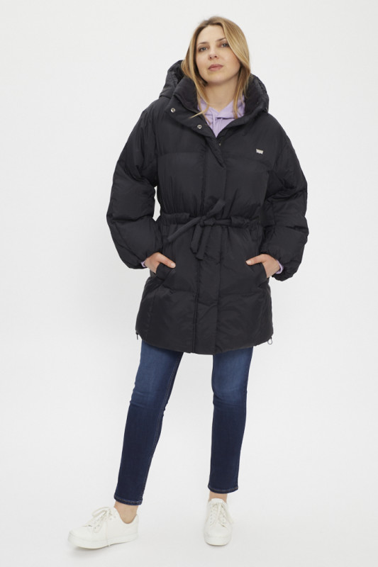 Doudoune Bubble caviar noir femme levi's coupe décontractée