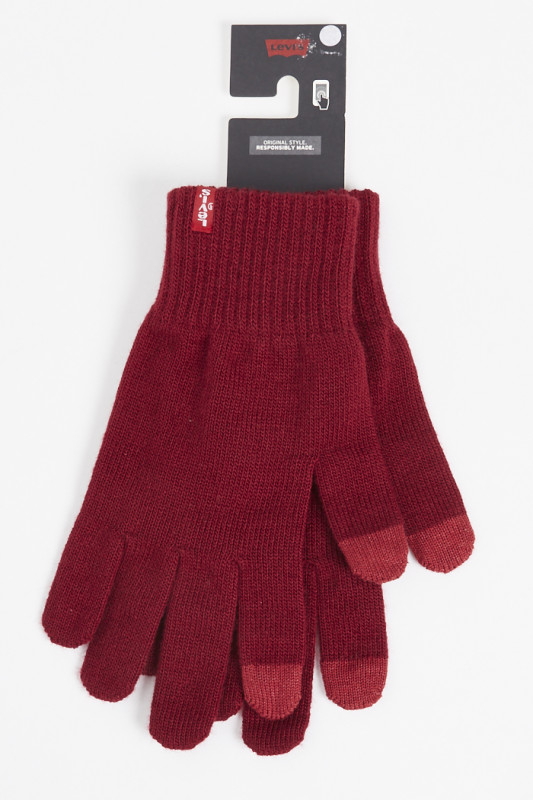 Gants rouges compatible écran tactile levi's
