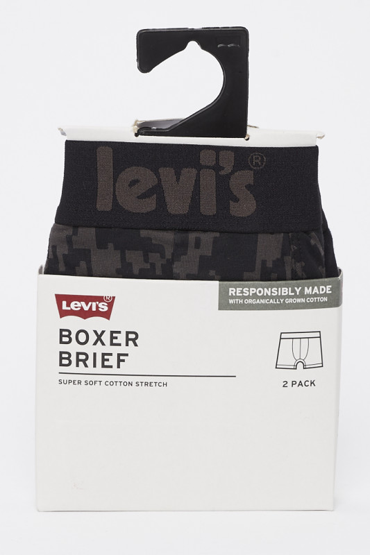 Lot de 2 boxers noir uni et digital camo