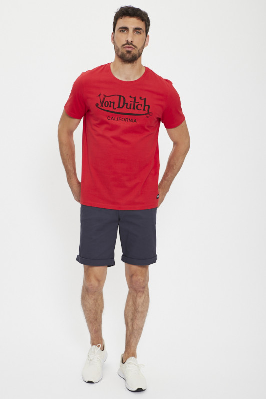 Short chino bleu marine jack & jones coton méllangé