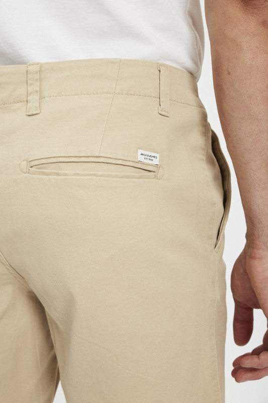 Short chino poivre blanc jack & jones coton mélangé