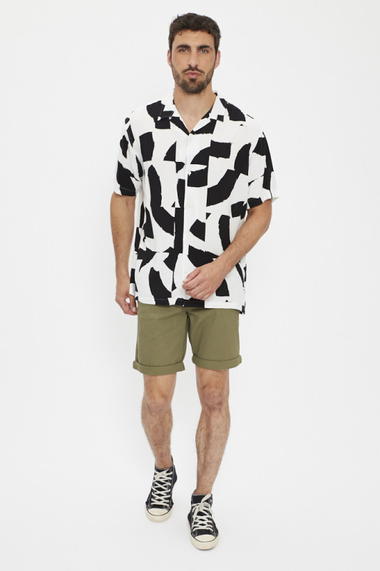 Short chino vert lichen jack & jones coton mélangé