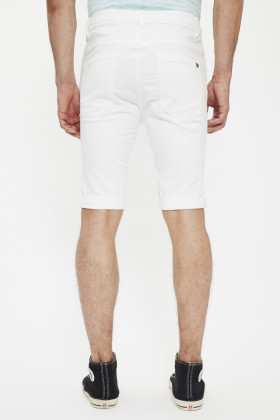 Bermuda Maldive blanc taille élastiquée