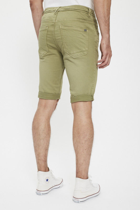 Bermuda Maldive kaki taille élastiquée