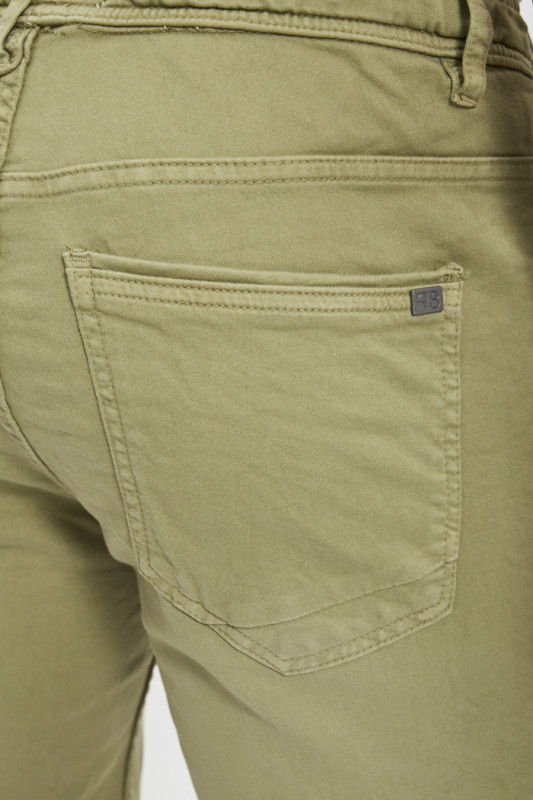 Bermuda Maldive kaki taille élastiquée paname brothers coton mélangé