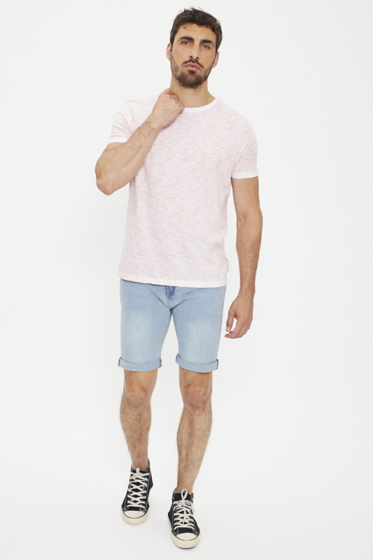 Short en jean Bradley light blue homme Paname Brothers