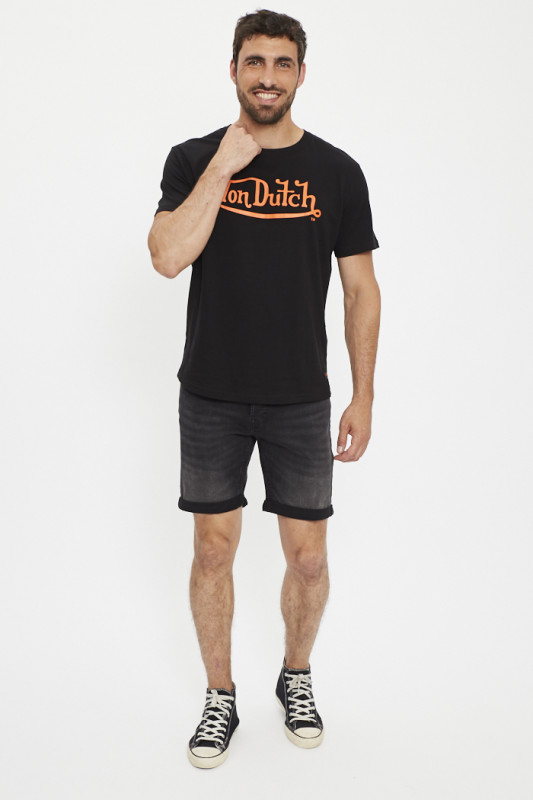 Short en jean Black Denim Jack & Jones coton mélangé