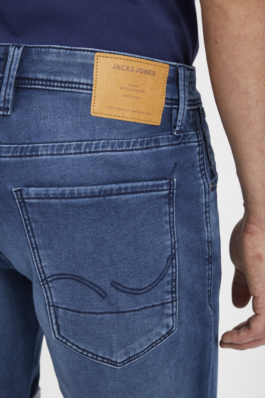 Short en jean avec revers bleu denim Jack & Jones coton mélangé