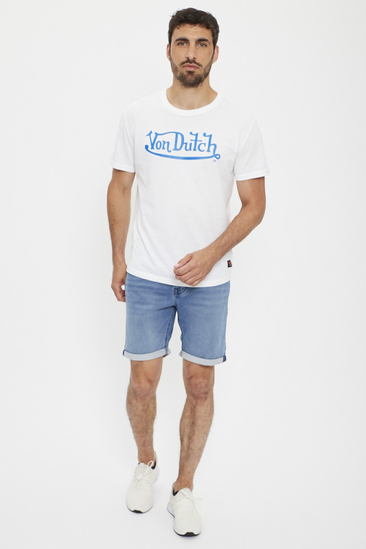 Short en jeans avec revers bleu denim homme Jack & Jones