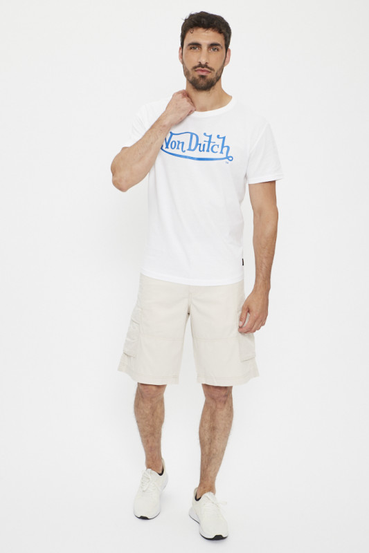 Bermuda cargo beige clair jack & jones en coton