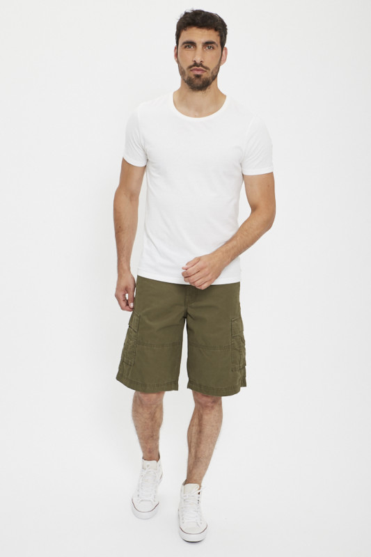 Bermuda cargo vert olive homme Jack & Jones