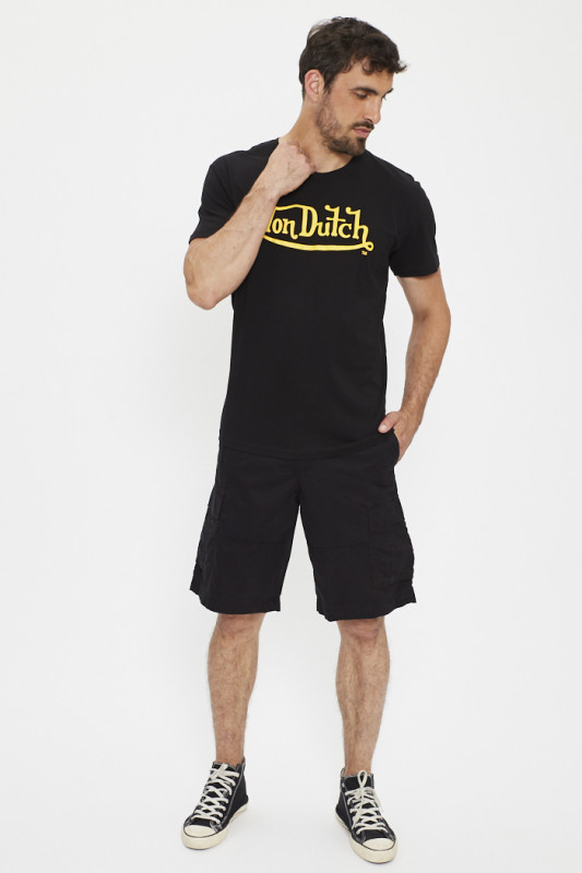 Bermuda cargo noir homme Jack & Jones