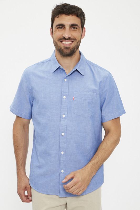 chemisette classique bleu ciel