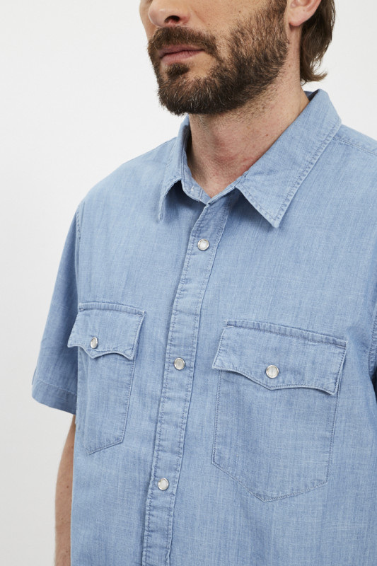 Chemise western manches courtes coupe décontractée levi's en coton