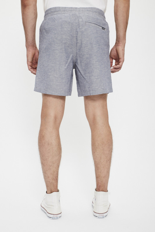 Short de jogging homme gris lin et coton