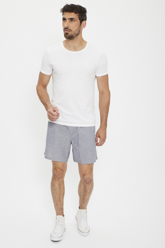 Short de jogging homme gris lin et coton homme Jack & Jones