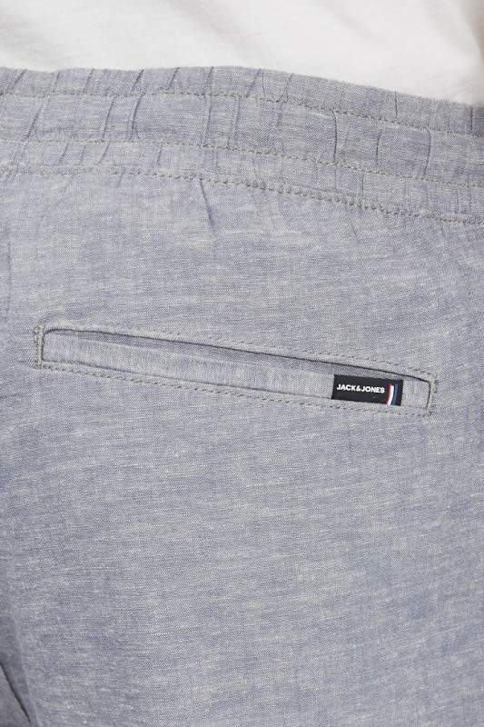 Short de jogging homme gris lin et coton jack & jones coupe standard
