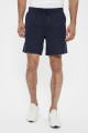 Short de jogging bleu marine lin et coton