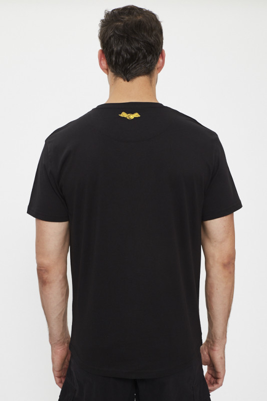 t-shirt manches courtes noir modèle Bruce