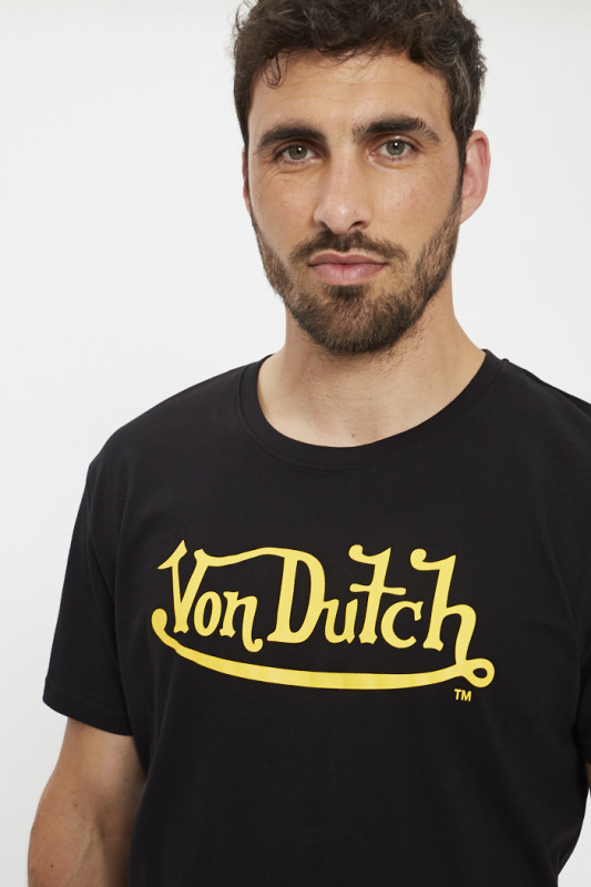 t-shirt manches courtes noir modèle Bruce coton von dutch