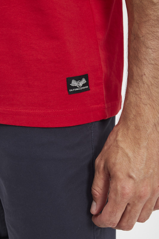 T-shirt rouge coupe regular col rond von dutch en coton